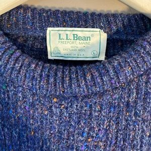 Vintage L.L. Bean Shetland wool flecked sweater